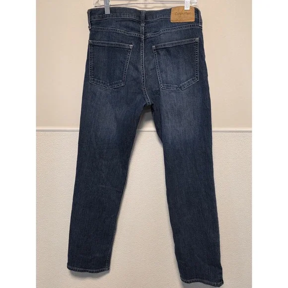 Calvin Klein Slim Fit Jeans Dark Wash Denim Modern Casual Mens Size - Picture 7 of 10